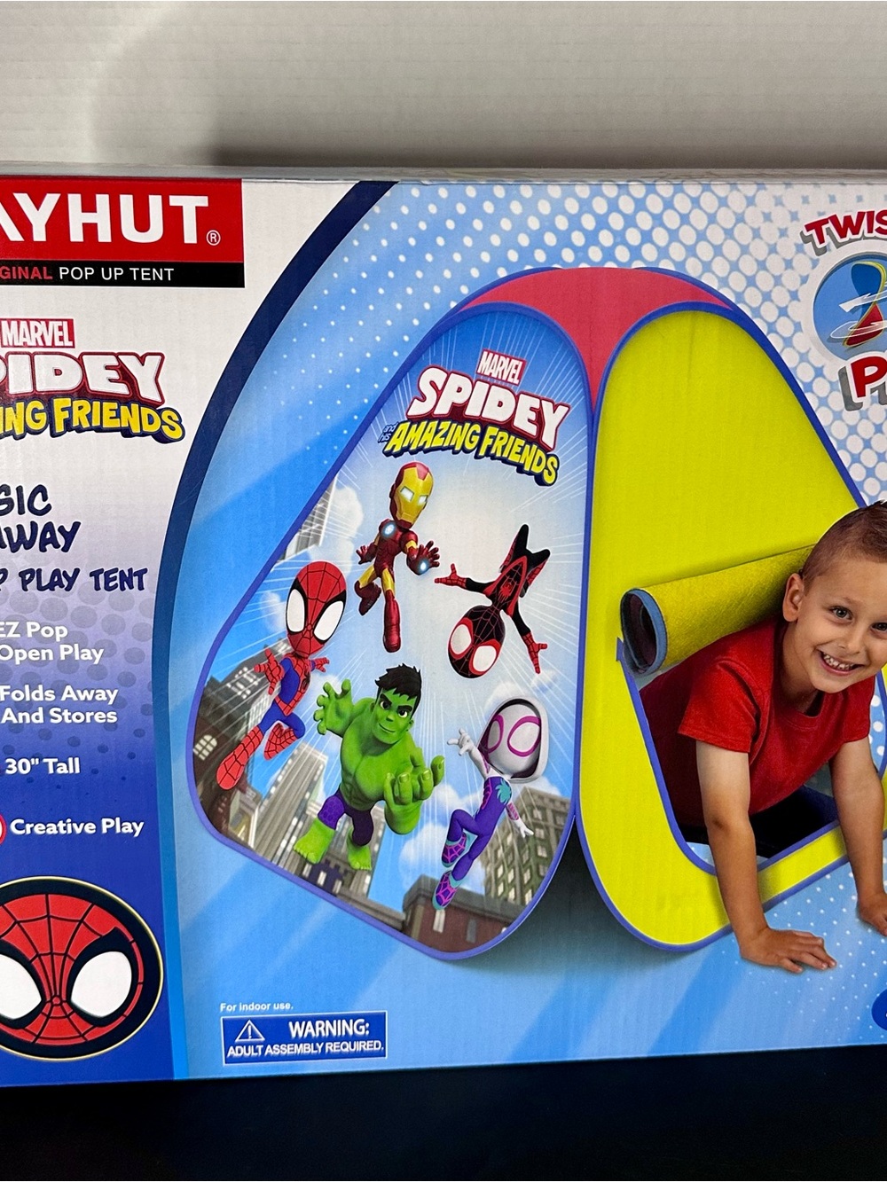 Marvel Spidey & Amazing Friends Pop-Up Play Tent - Blue/Yellow/Red